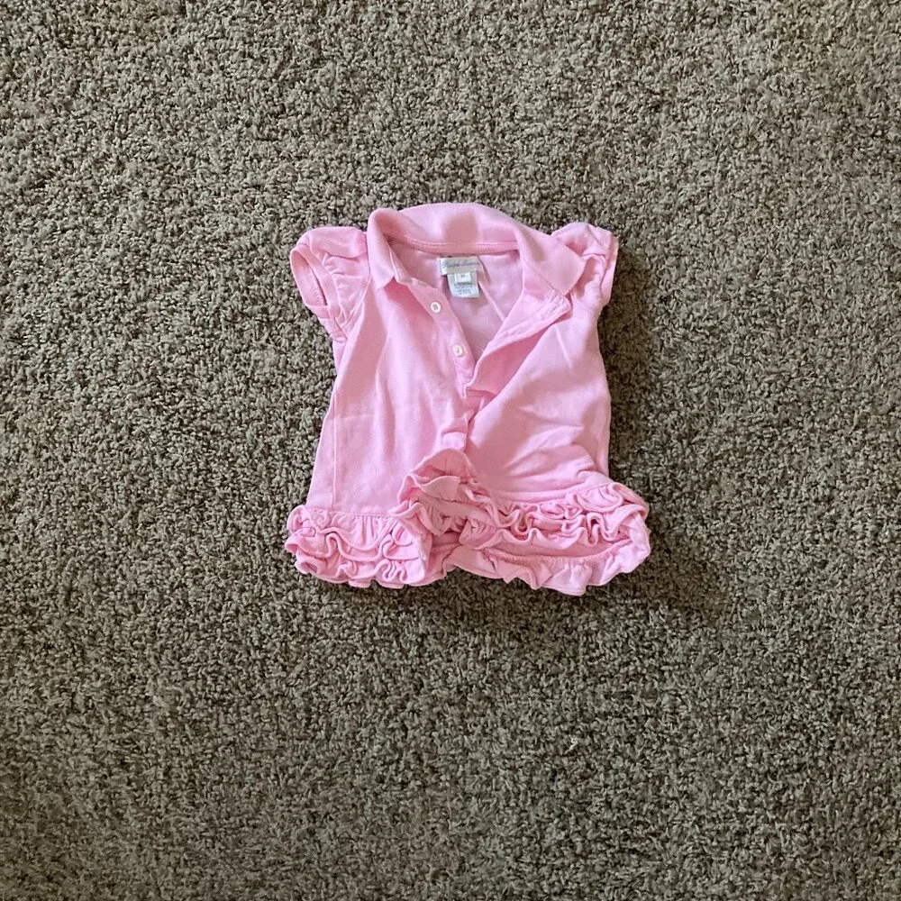 Ralph Lauren pink ruffle polo dress sz 3 months